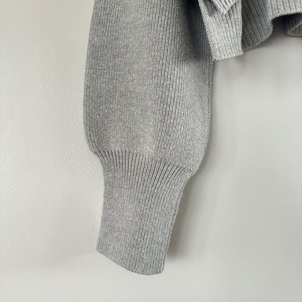 Free People Easy Street Crop Pullover Grey oversized New with tags! - Picture 7 of 16